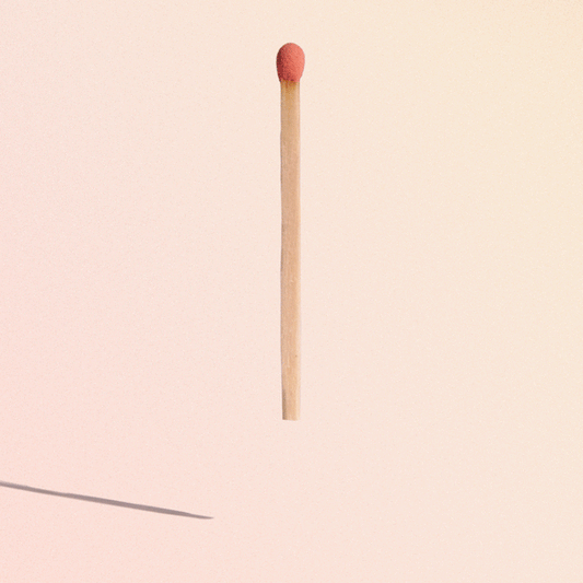 a match that turns into a tiny pencil