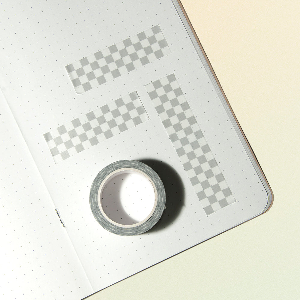 transparency grey and white grid tape