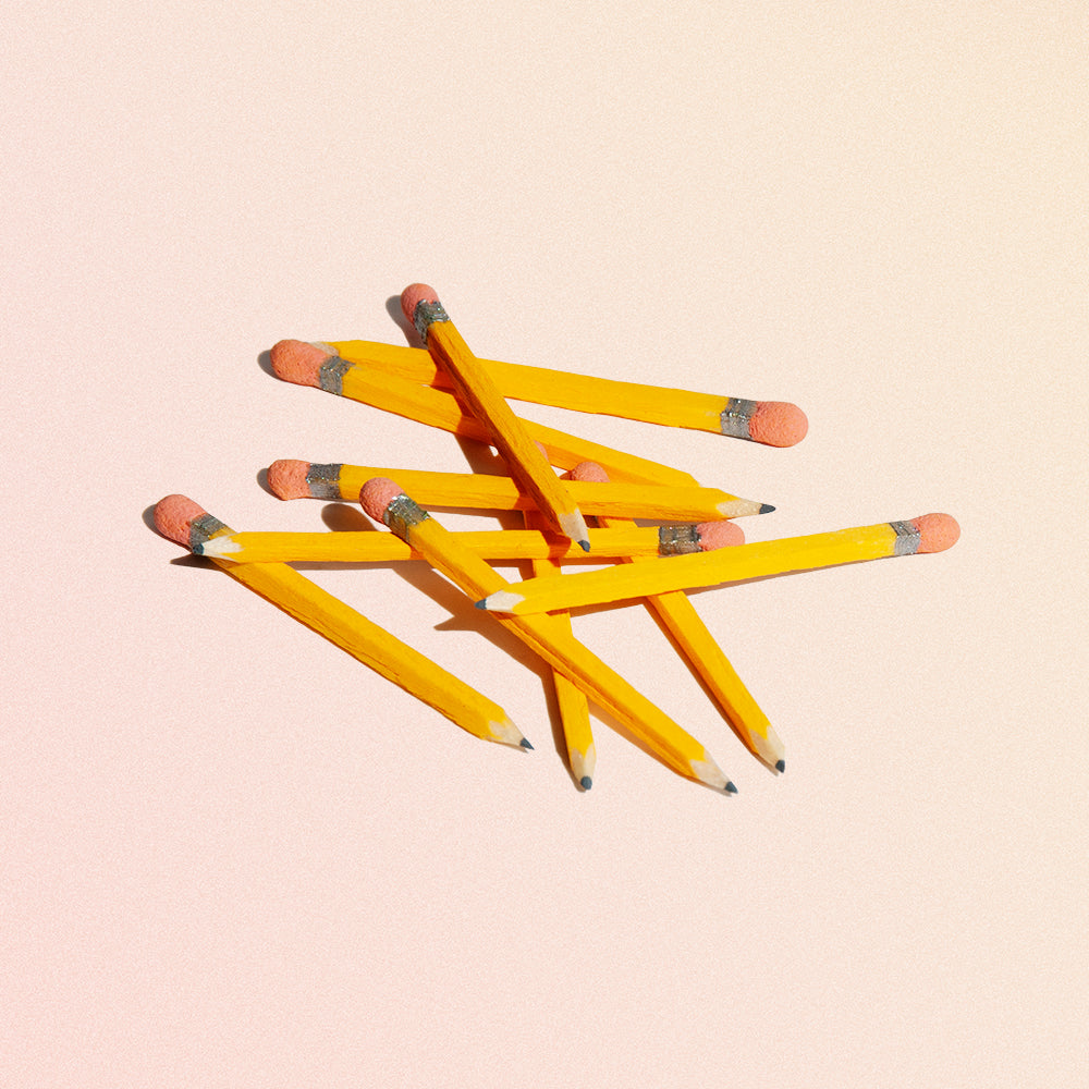 a pile of pencil matches