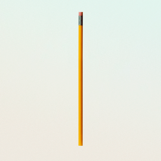 animated gif of a straw that looks like a pencil going into a glass cup