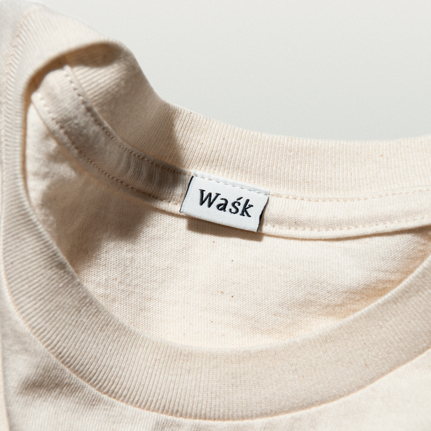 Wask logo in cotton t-shirt collar tag