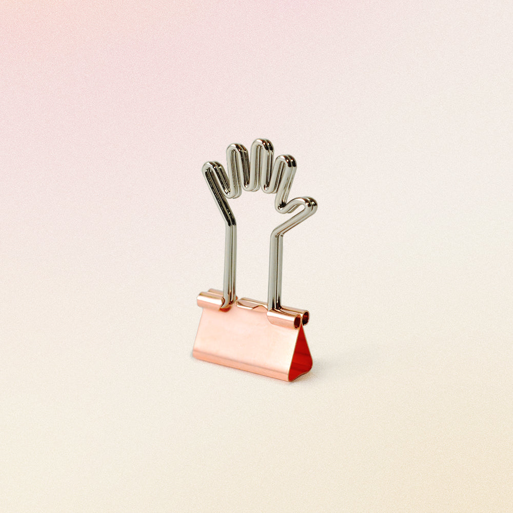 creative design stationery binder clips of hands