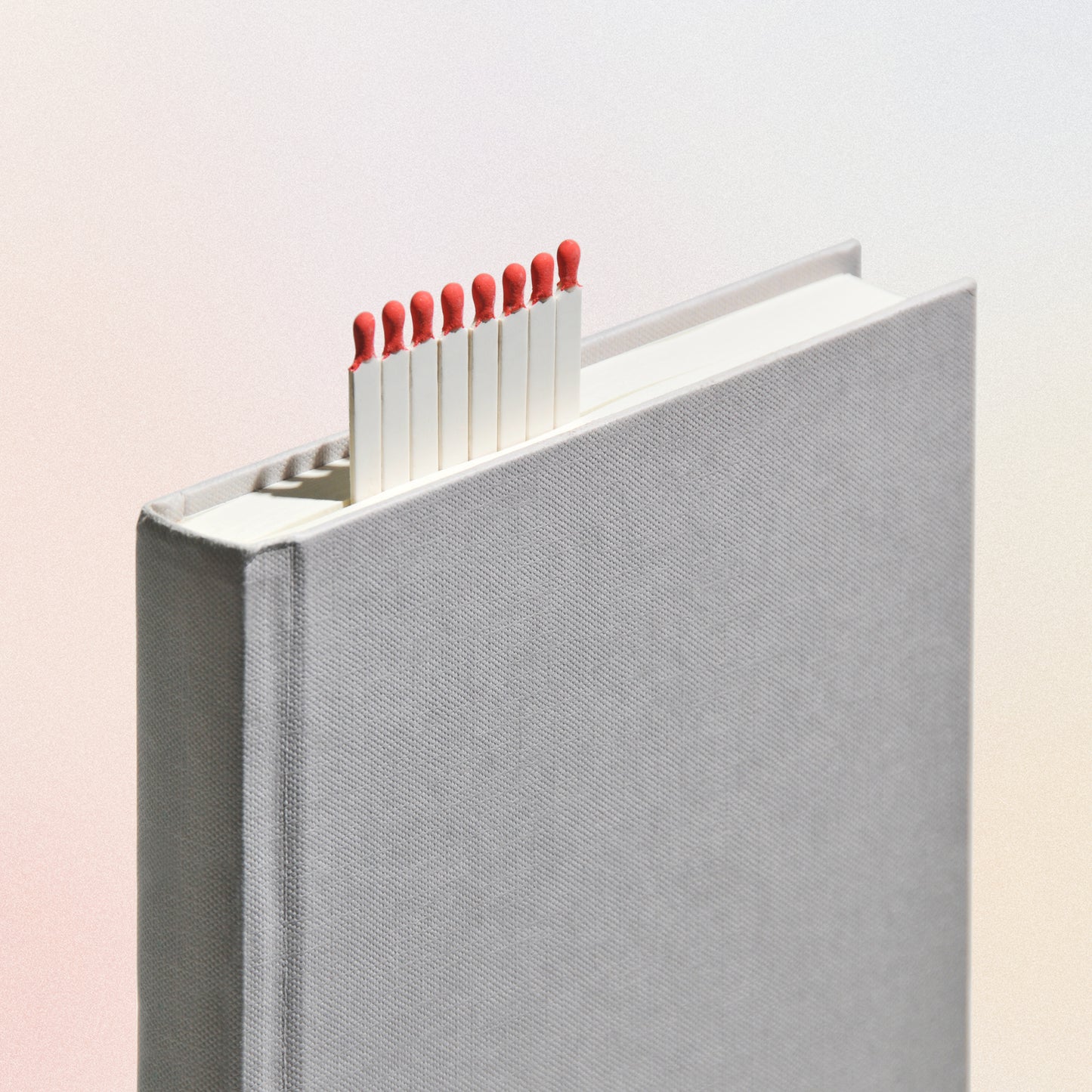 bookmark with removable matches inside a book