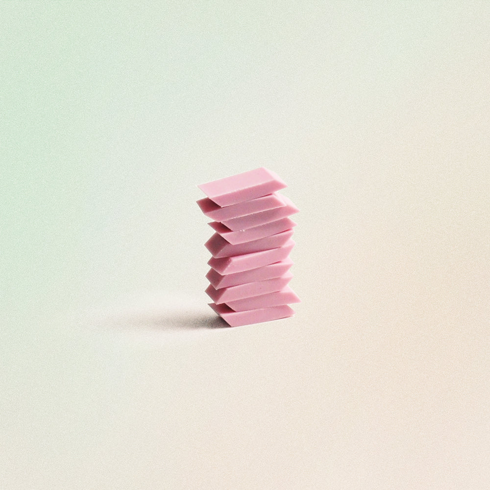 miniature classic pink erasers