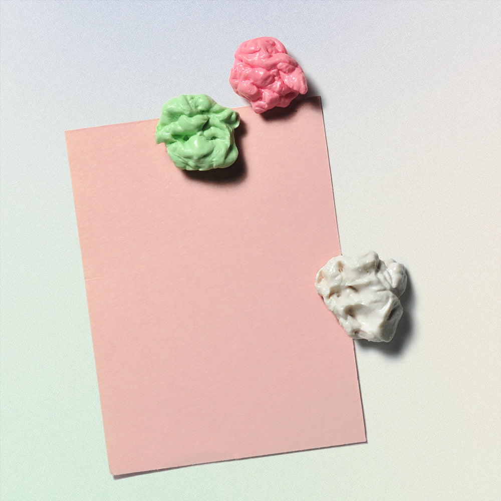 chewed gum push pins for cork board