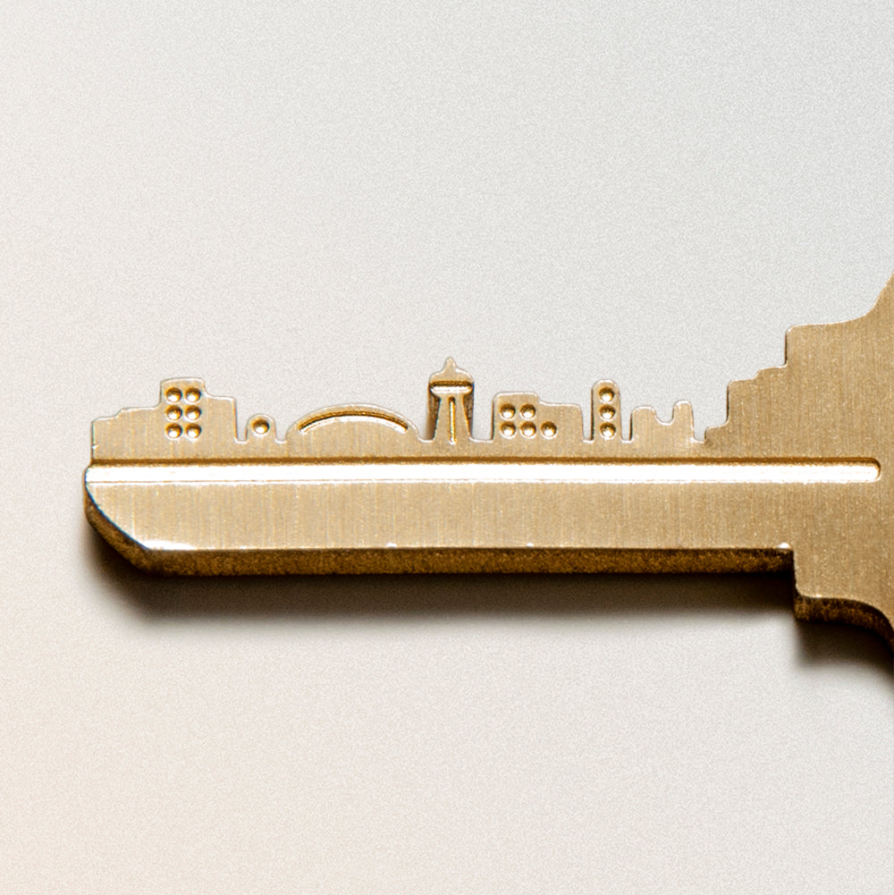 toronto skyline/cityscape metal key shape design on a housekey