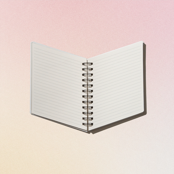 skewed shape notebook