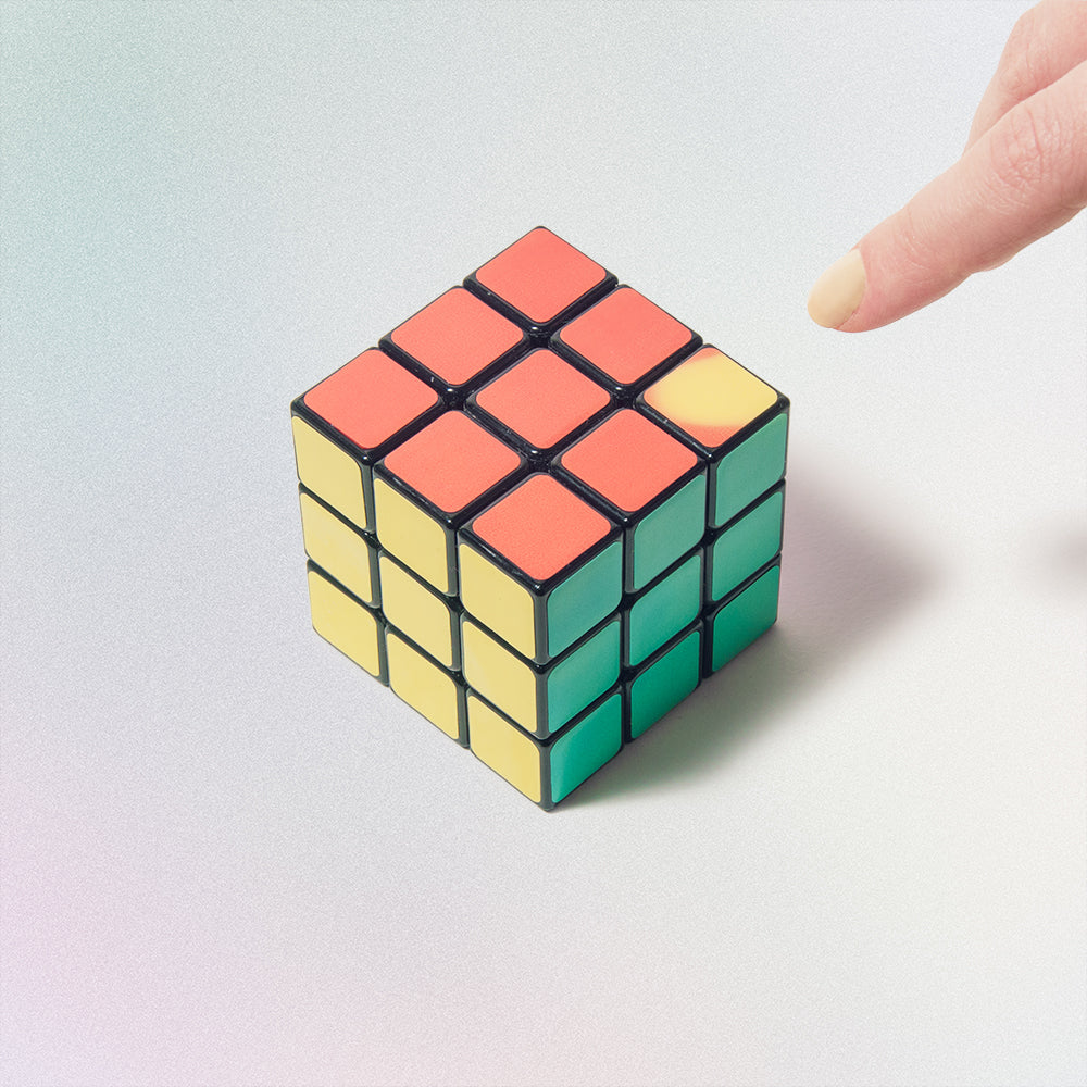 heat color changing rubik's cube sticker pack