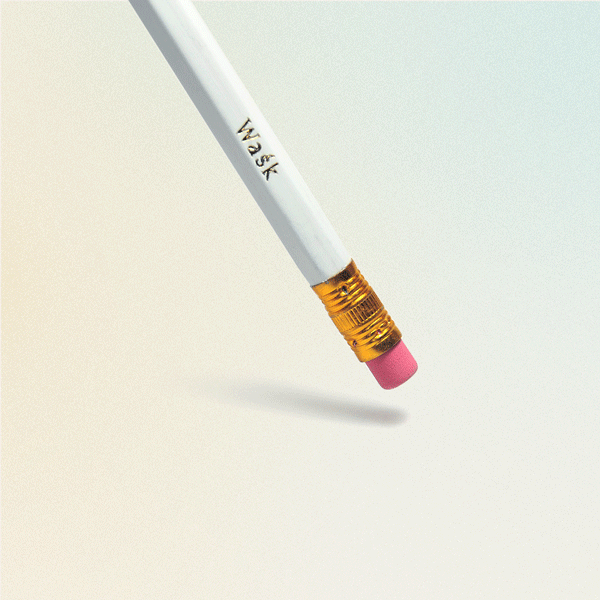 pencil with eraser replaced by crayon